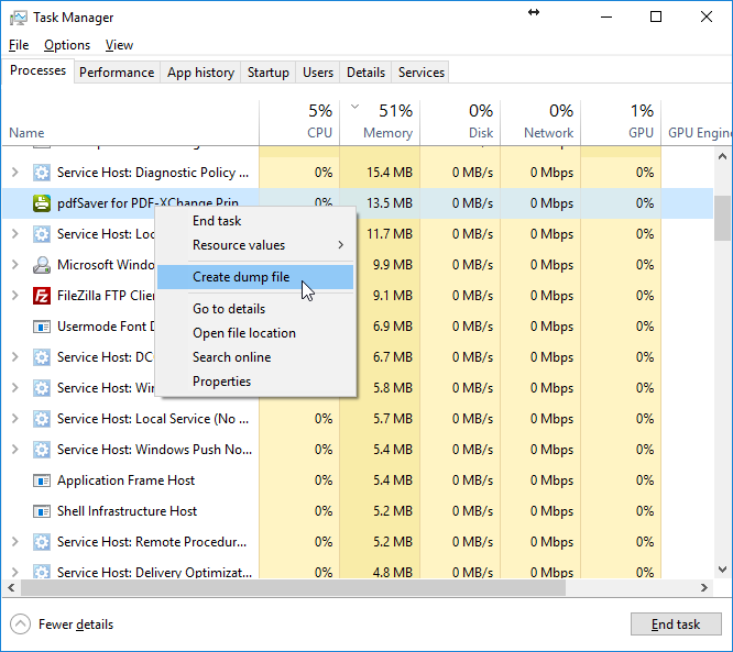 Pdf Xchange Co Ltd Knowledge Base How Do I Create A Process Dump
